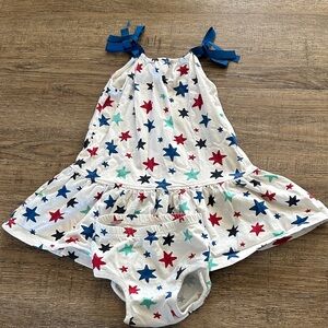 Hanna Andersson Star Print Dress - Red, Blue, Green